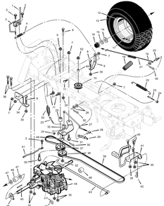 Part Location Diagram of 690216E700 Murray Assembly, Pedal